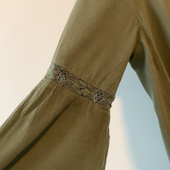 Aerie Peasant Green Oversized Scoop Back Dress Size Small - Picture 7 of 16